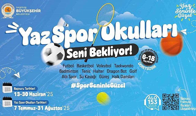Samsun'da yaz spor okulları için başvurular başladı