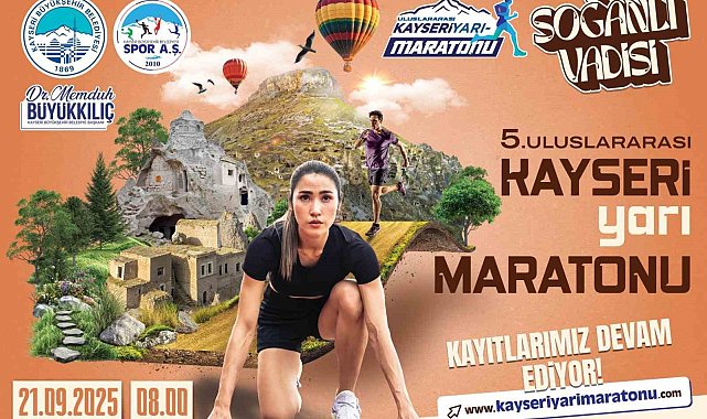 Soğanlı Vadisi Temalı 5'inci Uluslararası Kayseri Yarı Maratonu'nda parkurlar belli oldu