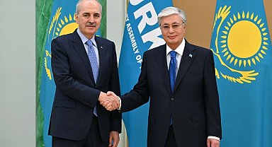 TBMM Başkanı Kurtulmuş, Kazakistan Cumhurbaşkanı Tokayev ile görüştü