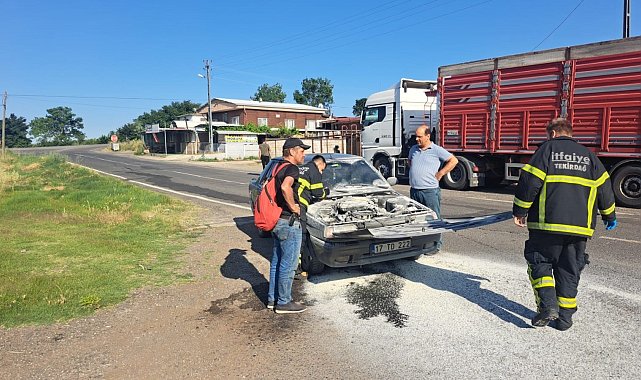 Tekirdağ'da araç yangını paniği
