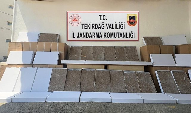 Tekirdağ'da jandarmadan silah ve kaçak makaron operasyonu