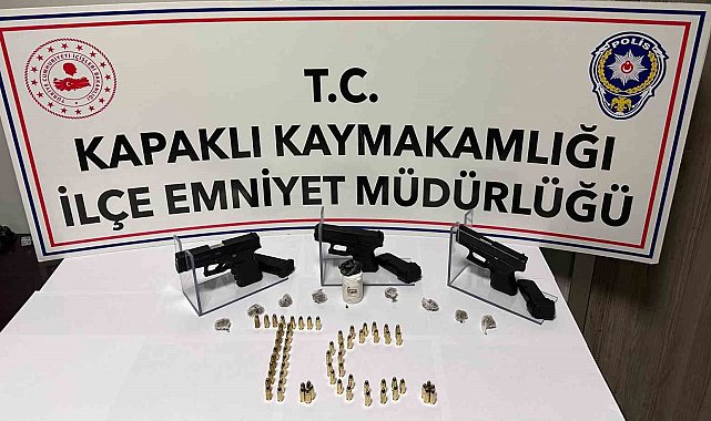 Tekirdağ'da ruhsatsız tabanca ele geçirildi
