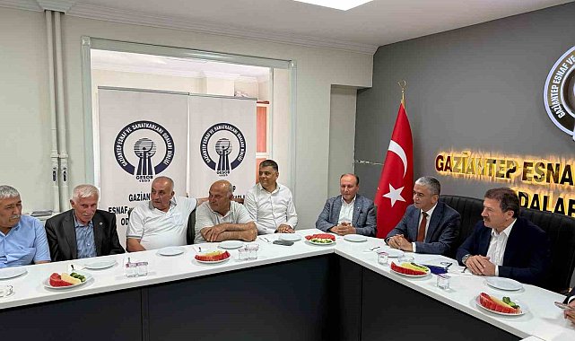 TŞOF Genel Başkanı Mehmet Yiğiner, Gaziantep'te esnaf odası başkanlarıyla buluştu
