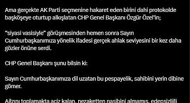 AK Parti Genel Başkan Yardımcısı Büyükgümüş: "Özgür Özel'in Cumhurbaşkanımıza yönelik ifadesi gerçek ahlak seviyesini bir kez daha gözler önüne serdi"