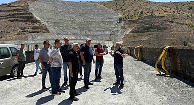 DSİ 18. Bölge Müdürü Erkan, Başören Tekke Kavaklı Barajı'nda incelemelerde bulundu