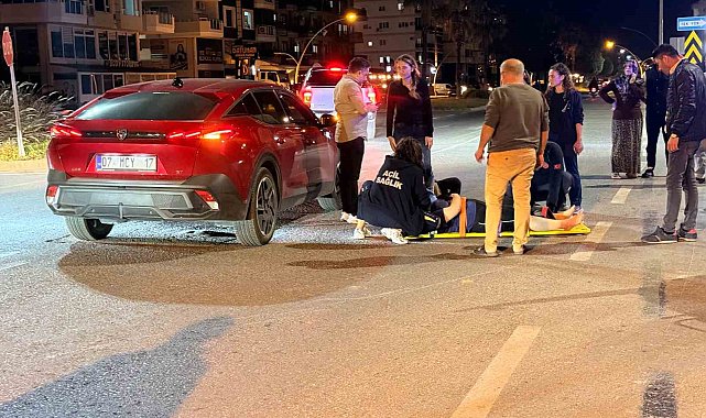 Gazipaşa'da otomobil ile motosiklet çarpıştı: 1 yaralı
