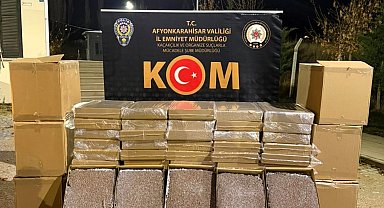 Afyonkarahisar'da yaklaşık 300 bin adet doldurulmuş kaçak makaron ele geçirildi