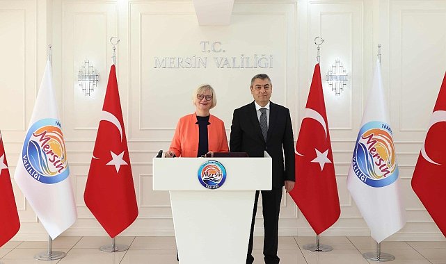 Almanya Büyükelçisi Sorg, Mersin'de Vali Toros ile görüştü