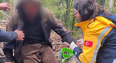 Ayının saldırısına uğrayan vatandaş için ekipler seferber oldu