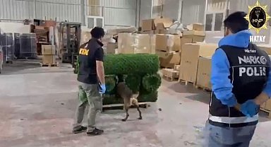 Binlerce uyuşturucu hapı yapay çimin içerisine sakladılar