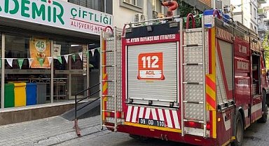 Markette çıkan yangın panikletti