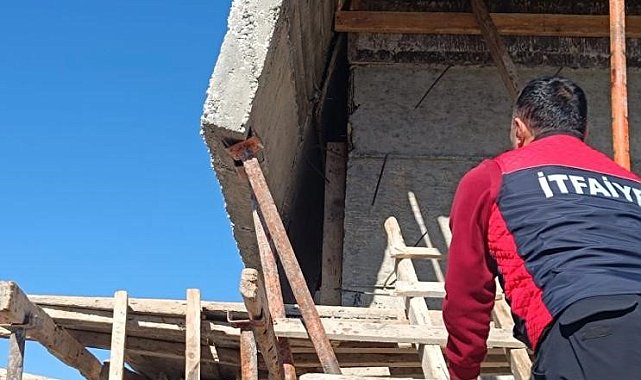 Patnos'ta inşaat kazası: 2 işçi yaralandı