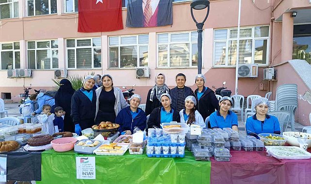 Sarıgöl'de öğrencilerden Gazze'ye anlamlı destek