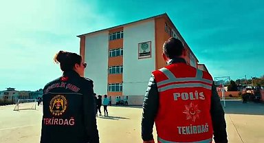 Tekirdağ'da polis ekiplerinden okullarda geniş çaplı denetim