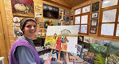 Yayla kültürünü ve Uzungöl'ün unutulan hikayelerini tuvale taşıyor