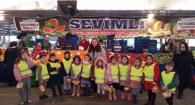 Anaokulu Öğrencilerinden Yerli Malı Haftası'na anlamlı ziyaret