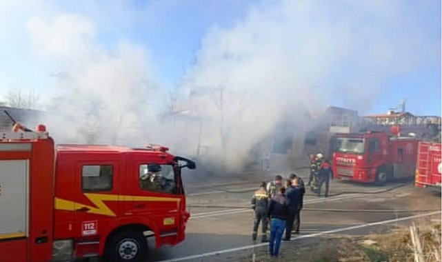 Denizli'de iş yerinde çıkan yangın korkuya neden oldu