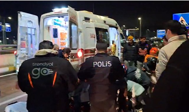 Devrilen motosikletin sürücüsü ağır yaralandı