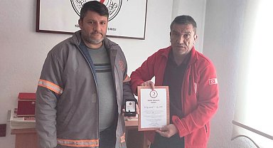 Hisarcık'ta 10 kez kan bağışladı bronz madalya aldı