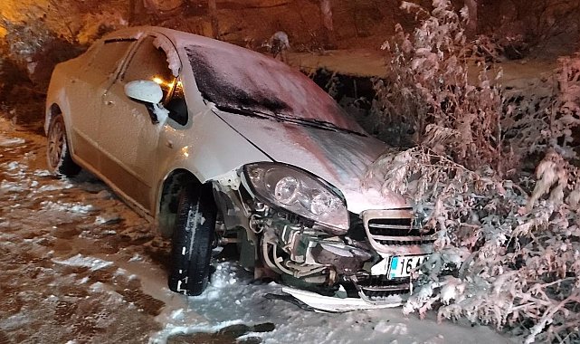 Kaygan zeminde kontrolü kaybedip kazaya neden oldu: 3'ü çocuk 7 kişi yaralandı