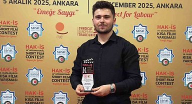 KBÜ öğrencisi, HAK-İŞ Uluslararası Kısa Film Yarışması'nda birinci oldu