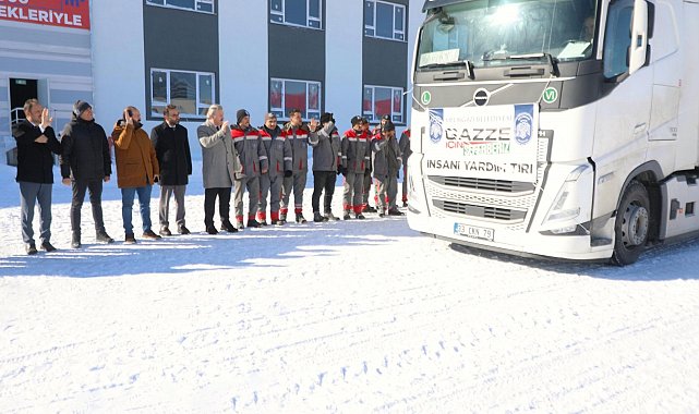 Melikgazi'nin yardım tırı dualarla Gazze'ye uğurlandı