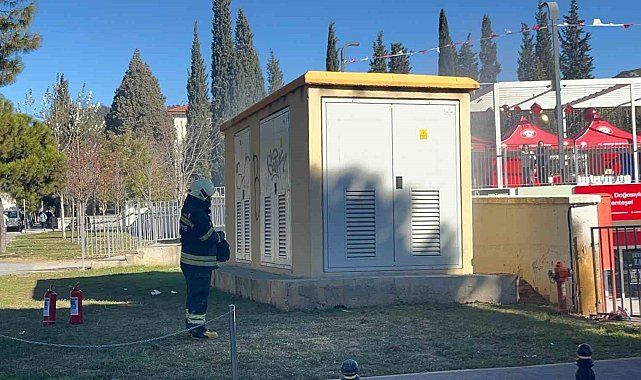 Menteşe'de elektrik trafosunda yangın paniği