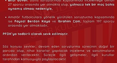 Niğde Belediyespor'dan futbolcularla ilgili bahis soruşturmasına ilişkin açıklama
