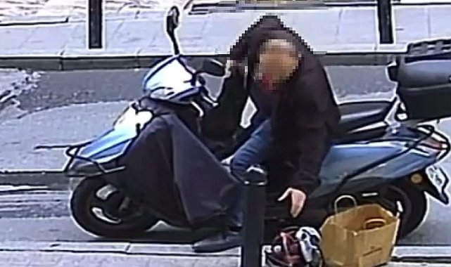 Şişli'de kaldırımdaki taşlama makinesini çalan şahıs tutuklandı