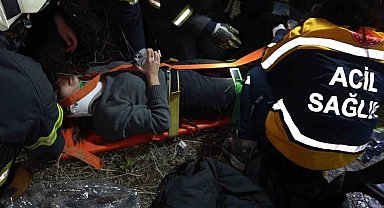 Takla atan otomobil hurdaya döndü: Aynı aileden 3 kişi yaralandı