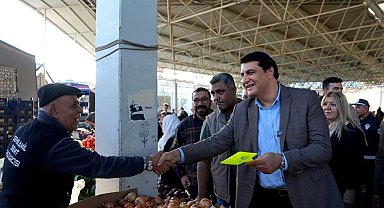 Yılmaz, pazarda vatandaş ve esnafla buluştu