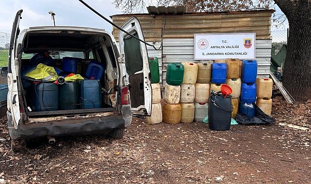 Antalya'da 2 bin 350 litre kaçak akaryakıt ele geçirildi