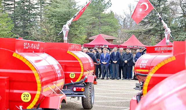 Bilecik'te 3 ton kapasiteli 15 adet su tankeri köylere teslim edildi