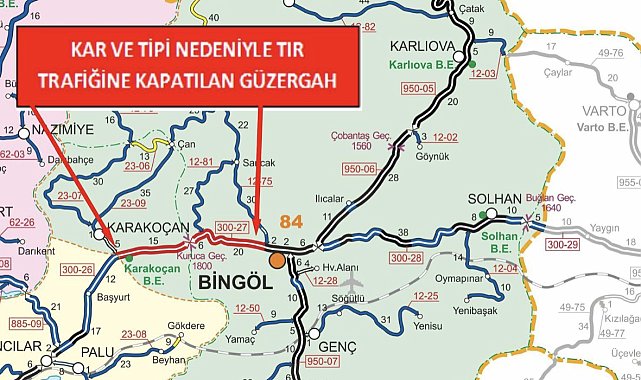 Bingöl-Elazığ karakolu tır trafiğine kapatıldı