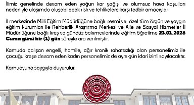 Bingöl'de eğitim kurumlarına kar tatili