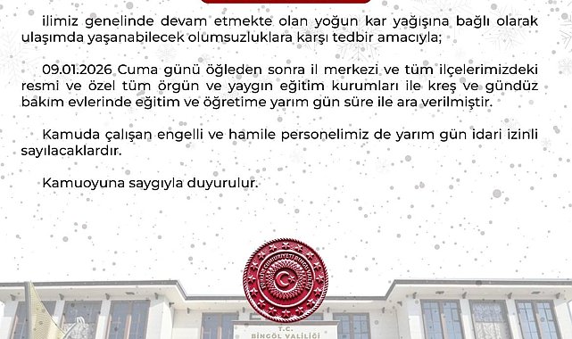 Bingöl'de eğitime ara