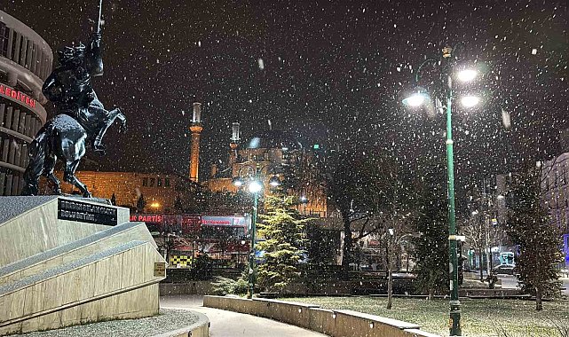 Bolu'da kar yağışı başladı