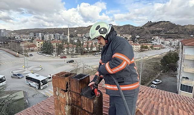 Çankırı'da korkutan baca yangını