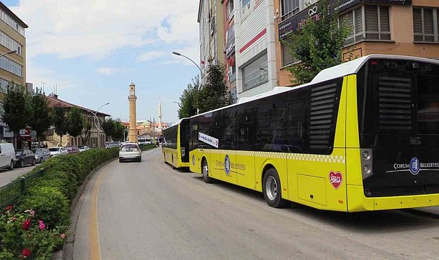Çorum'da halk otobüsleri 1 yılda 4 milyon kilometre yol katetti