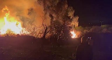 D-400 kara yolunda yangın ucuz atlatıldı