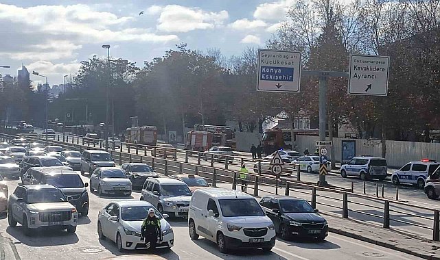 İçişleri Bakanlığı yerleşkesinde konteyner yangını