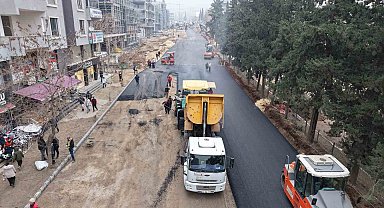 Kahramanmaraş'ta Azerbaycan Bulvarı'na asfalt çalışması