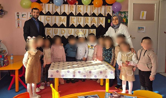 Mahmudiye'de minik öğrenciler için Kur'an-ı Kerim'e geçiş ve karne merasimi düzenlendi