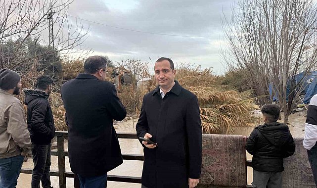 Tarsus'ta yağmurdan zarar gören bölgede inceleme
