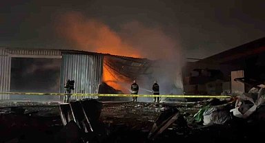 Tekirdağ'da tekstil geri dönüşüm fabrikasında yangın