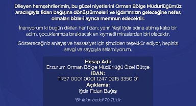 Vali Taşolar'dan tebrikler için anlamlı çağrı: "Çiçek yerine fidan bağışı"