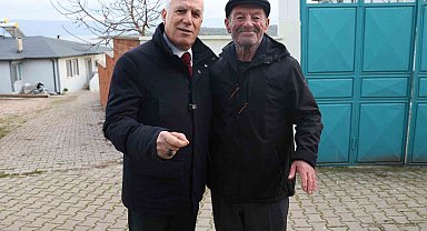 Başkan Bozbey'den Yaren Leylek ve Adem Amca'ya ziyaret