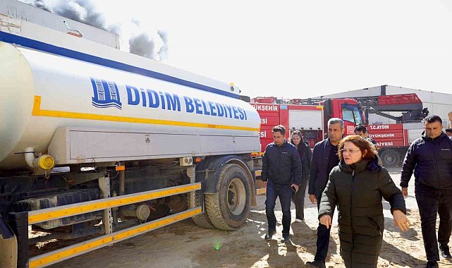 Başkan Gençay, yangın sürevini sahada takip etti