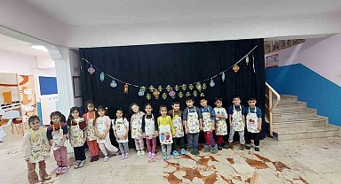 Bayındır'da minik eller 'ramazan pidesi' yaptı