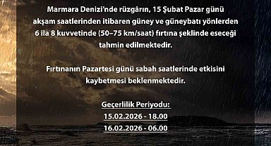 Bursa Valiliğinden Marmara Denizi için fırtına uyarısı